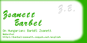 zsanett barbel business card